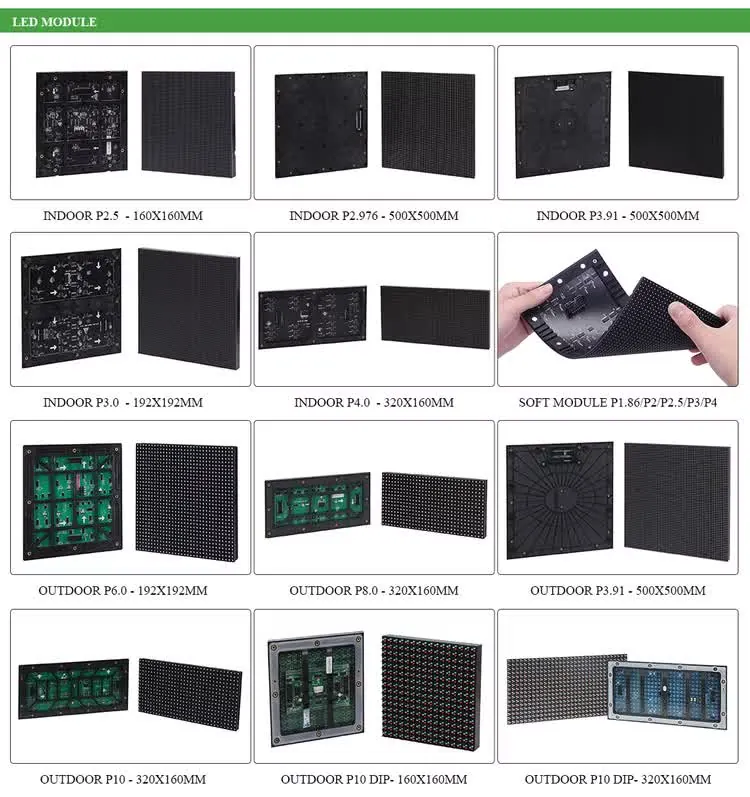 Ön ve arka yüzü görünen SMD LED modül
