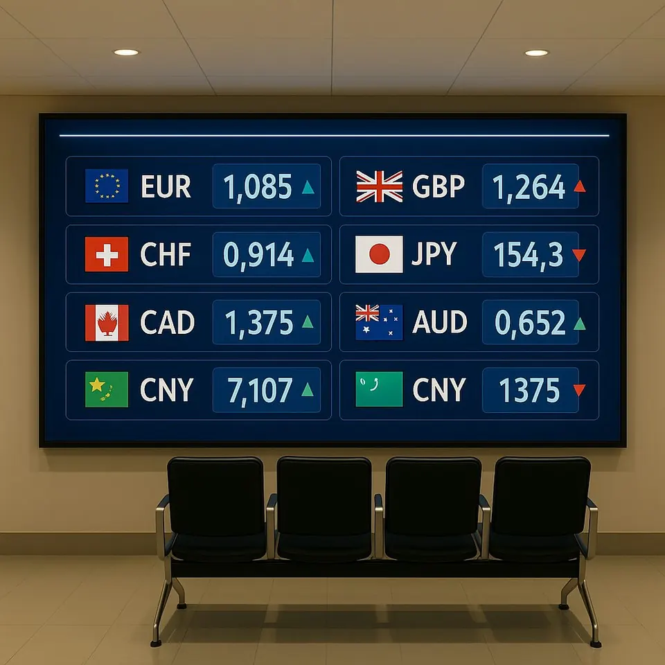 Banka ve Havalimanı LED Ekran uygulama görseli